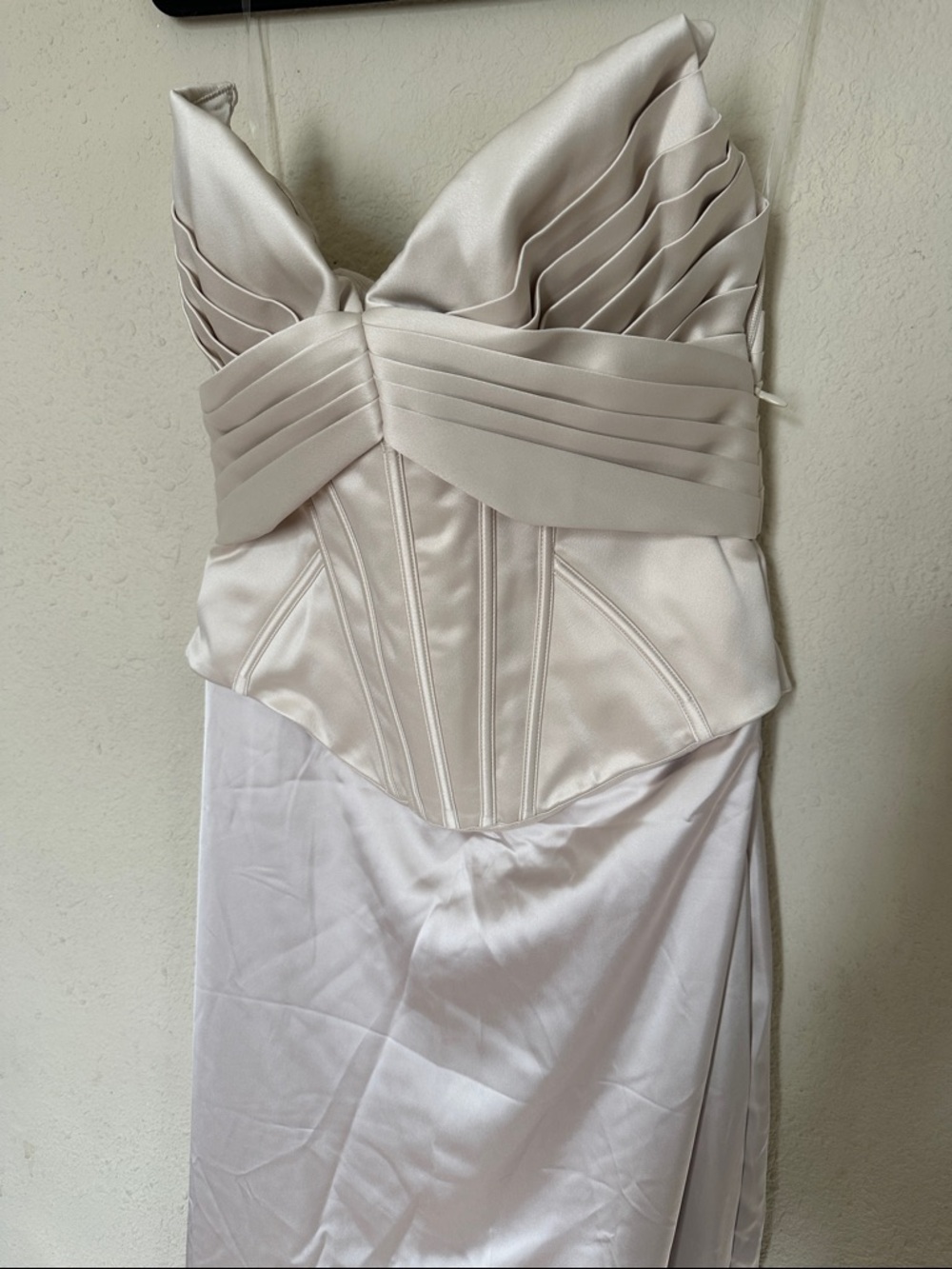 House of CB Eve size L A-C  Ivory Satin Corset Maxi Dress - Limited Edition - Picture 11 of 17